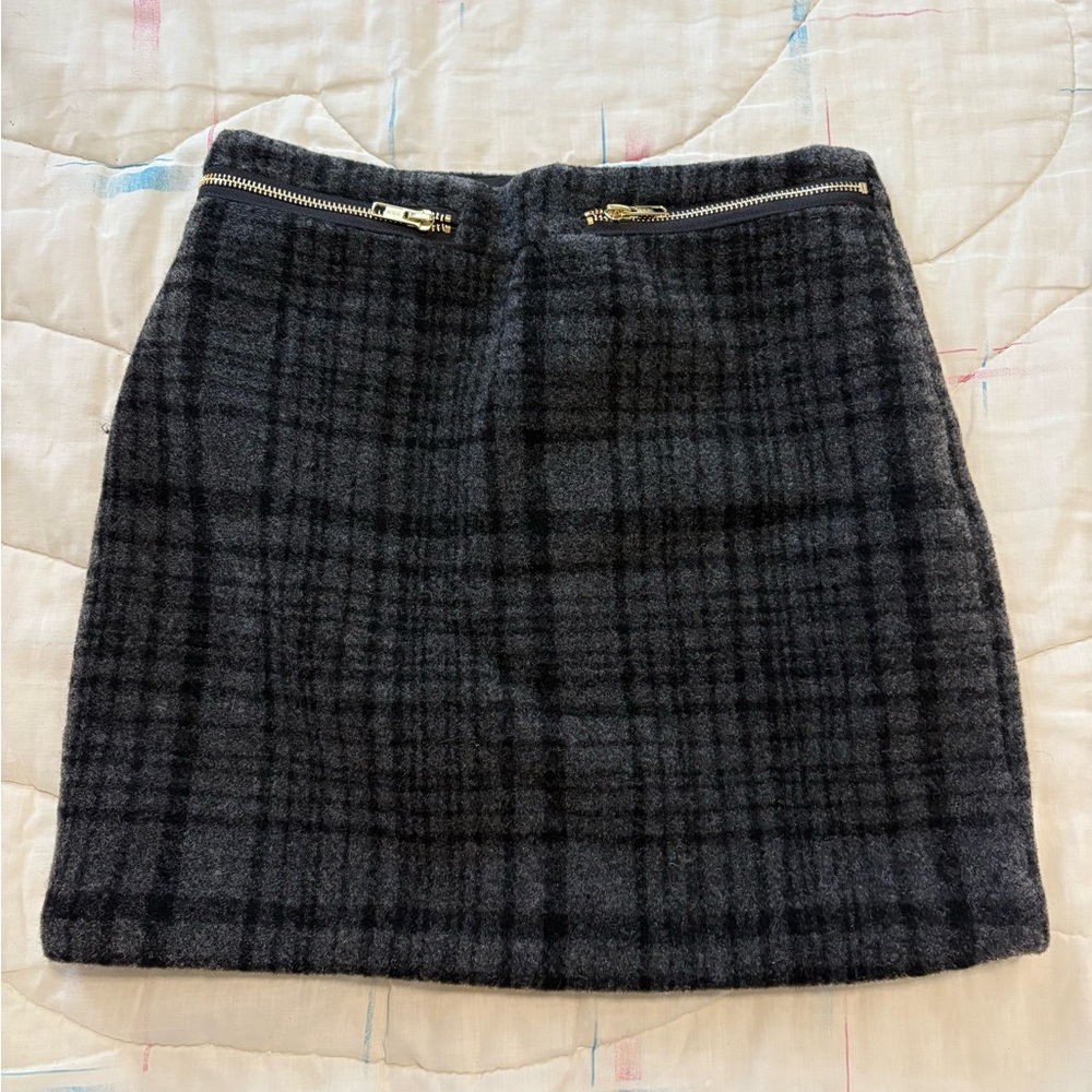 ASOS Plaid Skirt with Zipper Accents, Size 4